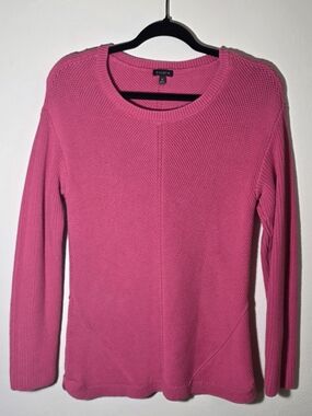 Talbots Hot Pink Crewneck Knit Sweater M